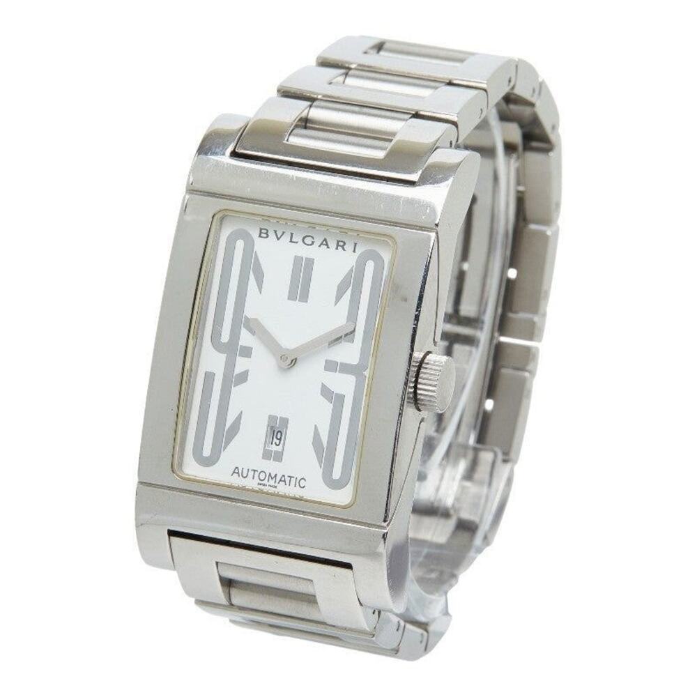 Bvlgari Rettangolo RT45S Stainless Steel Watch Silver